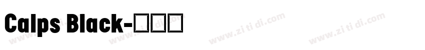 Calps Black字体转换